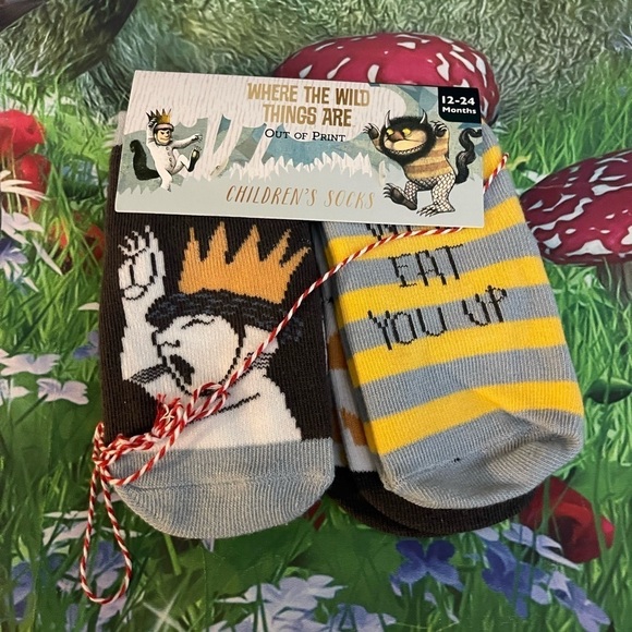Where The Wild Things Are Pack of 4 Crew Socks, Multi, 12-24 months, NWT - Picture 4 of 5